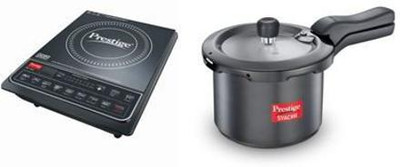 Prestige Pic 16 plus and Svachh HA cooker – Induction Cooktop (Black, Push Button)
