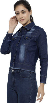 Wingzss Full Sleeve Solid Women Denim Jacket