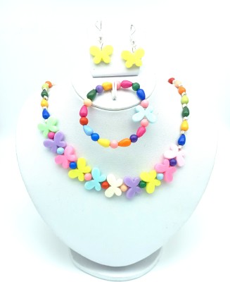 AKS Jewelz Plastic Multicolor Jewellery Set(Pack of 1)