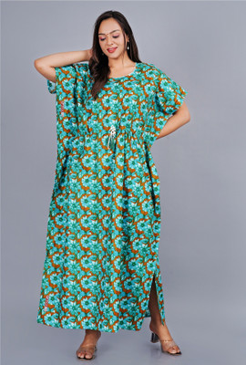 Putul Creation Women Nighty(Green)