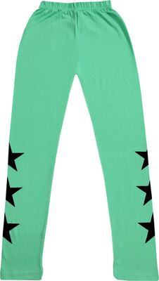 IndiWeaves Legging For Girls(Green Pack of 1)