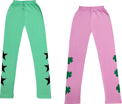 IndiWeaves Legging For Girls(Multicolor Pack of 2)