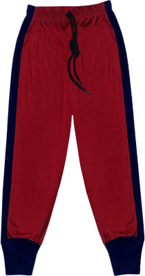IndiWeaves Track Pant For Baby Boys(Maroon, Pack of 1)