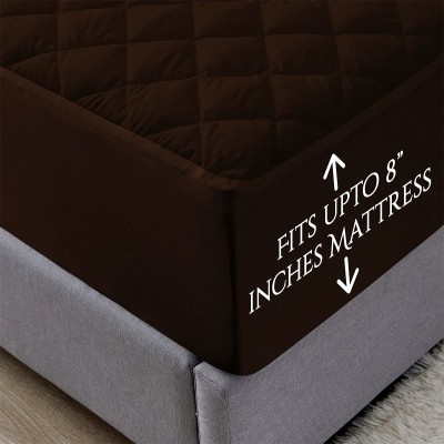 VERNIX Fitted King Size Waterproof Mattress Cover(Brown)