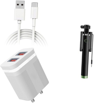 DAKRON Wall Charger Accessory Combo for POCO M3 Pro 5G(White)