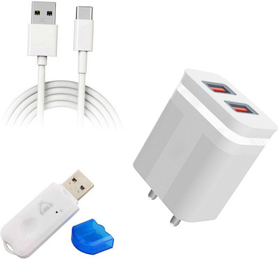 DAKRON Wall Charger Accessory Combo for Samsung Galaxy M12(White)