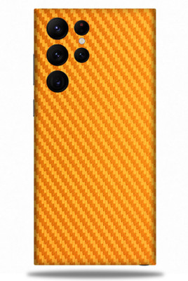 WeCre8 Skin's Samsung Galaxy S22 Ultra, Carbon Fiber Golden Mobile Skin(Golden)