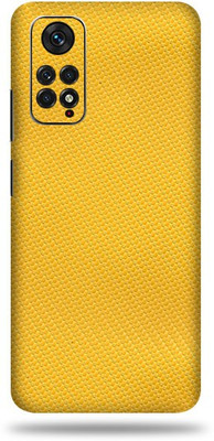 OggyBaba Xiaomi Note 11S Mobile Skin(Yellow Carbon Fiber Skin With Ultra Matte Finish)