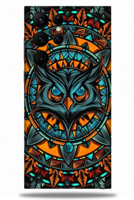 OggyBaba Samsung Galaxy S22 Ultra Mobile Skin(Mighty Owl Multicolor Skin With Ultra Matte Finish)