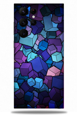 OggyBaba Samsung Galaxy S22 Ultra Mobile Skin(Cubes Vector Multicolor Skin With Ultra Matte Finish)