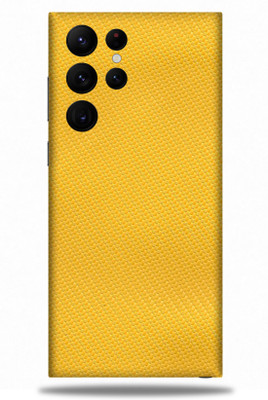 WeCre8 Skin's Samsung Galaxy S22 Ultra, Carbon Fiber Yellow Mobile Skin(Yellow)