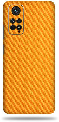 OggyBaba Xiaomi Note 11S Mobile Skin(Golden Carbon Fiber Skin With Ultra Matte Finish)