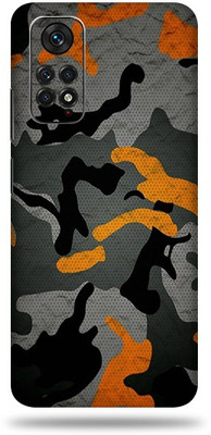 OggyBaba Xiaomi Note 11S Mobile Skin(Orange Camouflage Multicolor Skin With Ultra Matte Finish)