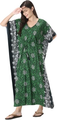 ABACADA'S GAJAB Women Nighty(Green, Dark Green)