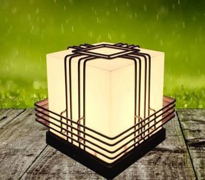 Online Generation CUBE LINE GATE LAMP PACK 1 Gate Light Outdoor Lamp(Grey, White)