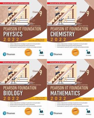 Pearson IIT Foundation Physics,Chemistry,Biology,Mathematics Class 9
