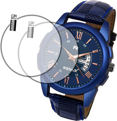 EJZATI Screen Guard for Redux Analog Linear Designer Dial Men watch screen guard(Pack of 2)
