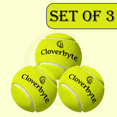CLOVERBYTE Yellow Heavy (Pack of 3) Cricket Tennis Ball(Standard, Pack of 3)