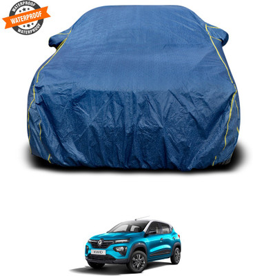 CODOKI Car Cover For Renault Kwid (With Mirror Pockets)(Blue)