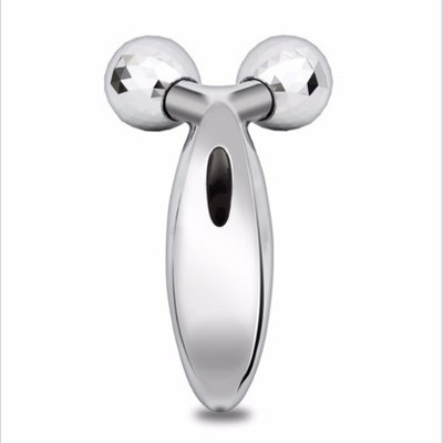 CANDYVILLA 3D Y SHAPE ALUMINIUM BIG ROLLER MICROCURRENT FACE ROLLER MASSAGER 3D Y SHAPE ALUMINIUM BIG ROLLER MICROCURRENT FACE ROLLER MASSAGER Massager(Silver)