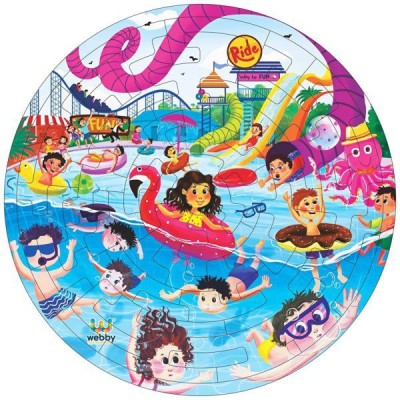 Lattice Fazzle Water Park Wooden Jigsaw Puzzle for Boys & Girls/Kids, 50 Pcs(50 Pieces)