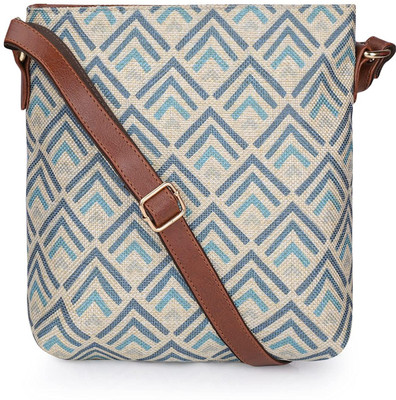 The CLOWNFISH White Sling Bag Aahna Polyester Crossbody Sling bag for Women Ladies College Girls