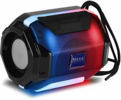 WOOS A005 162 Red Portable Bluetooth Speaker with DJ Light USB Speaker Super Bass 5 W Bluetooth Speaker(Black, Stereo Channel)