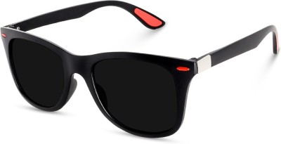 VILENRAY Shield, Retro Square Sunglasses(For Men & Women, Black)