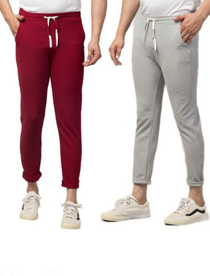 ASK CREATION Solid Men Grey Track Pants