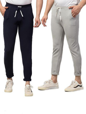 ASK CREATION Solid Men Blue, Grey Track Pants