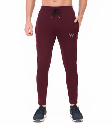 Wildstuff Solid Men Maroon Track Pants