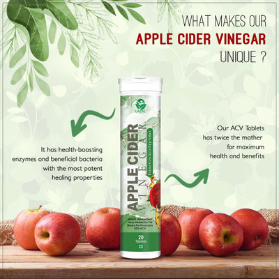 lazal Apple Cider Vinegar Effervescent Tablets For Weight loss & Boost Immunity(20 Tablets)