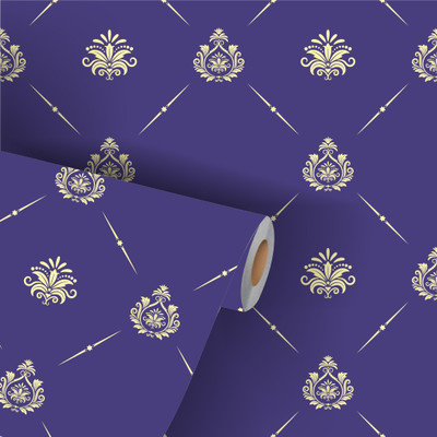 We Kreate Vinyl Decorative Blue Wallpaper(L x W: 250 cm x 45 cm)