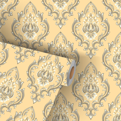 We Kreate Vinyl Decorative Yellow Wallpaper(L x W: 250 cm x 45 cm)