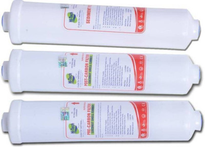 HI-TECH inline filter carbon sediment post carbon Solid Filter Cartridge(0.05, Pack of 3)