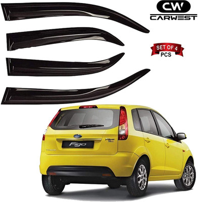 carwest For Non-convertibles Front, Rear Wind Deflector(Tinted Ford Figo)