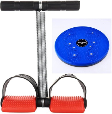 Oddish Double Spring Tummy Trimmer with Accupressure Wheel Home Gym Ab Exerciser(Black, Silver, Blue)