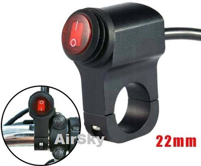 AIRSKY Motorcycle Handlebar Button Switch Headlight, Brake Fog Light ON Off Switches 16 A Bike Mobile Charger