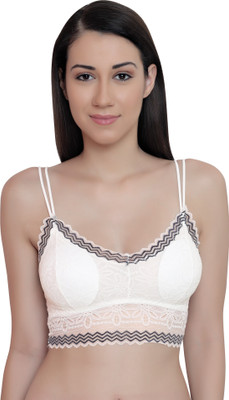 Glamoras Women Cami Bra Lightly Padded Bra(White)