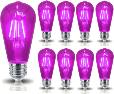 Hybrix 4 W Basic Round E26, E27 LED Bulb(Pink, Pack of 9)