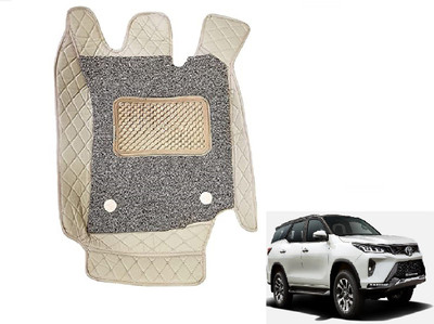 Auto Hub Leatherite Standard Mat For  Toyota Universal For Car(Beige)