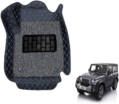 Auto Hub Leatherite Standard Mat For  Mahindra Thar(Black)