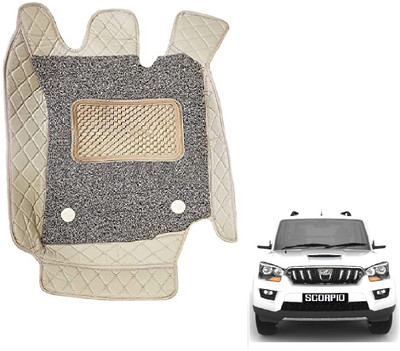 Auto Hub Leatherite Standard Mat For  Mahindra New Scorpio(Beige)