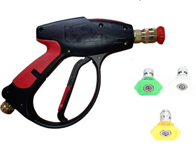 PARTHVI 4000 PSI Spray Gun with 4 nozzle set and QC connector for Pressure Washing Spray Gun
