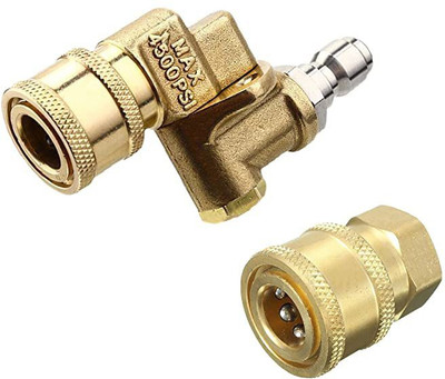 PARTHVI Heavy Duty Combo 90 Degree Nozzle/Swivel Coupler with 1/4 Quick Connector Spray Gun