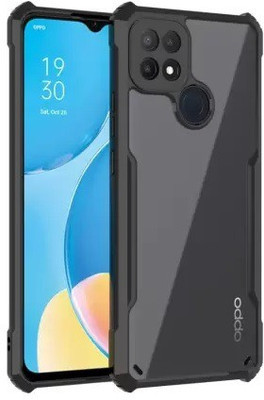 S-Softline Back Cover for Oppo A15(Black, Camera Bump Protector, Pack of: 1)