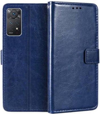MG Star Flip Cover for Xiaomi Redmi Note 11 Pro+ 5g(Blue, Shock Proof, Pack of: 1)
