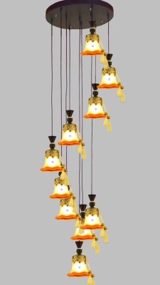Prop It Up MODERN Chandelier/PENDANT/HANGING Light Ceiling LAMP for Duplex Height Stayers Pendants Ceiling Lamp(Black, Gold)