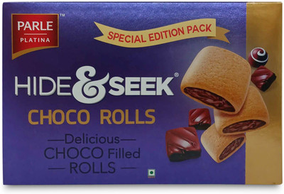PARLE HIDE & SEEK CHOCO ROLLS Cream Filled Biscuit(250 g)