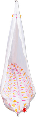VParents fruity baby cradle with Attached bed and Mosquito net(Pink)